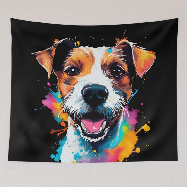 Item preview, colorful Jack Russell Terrier - cute dog designed and sold by WallyPink.