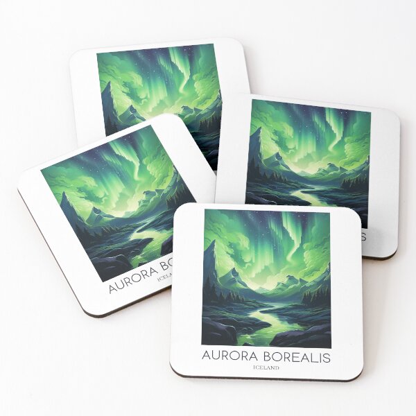 Item preview, A Pop Art Travel Print of the Aurora Borealis - Iceland  designed and sold by StudioRedKoala.