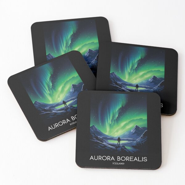 Item preview, A Pop Art Travel Print of the Aurora Borealis - Iceland  designed and sold by StudioRedKoala.