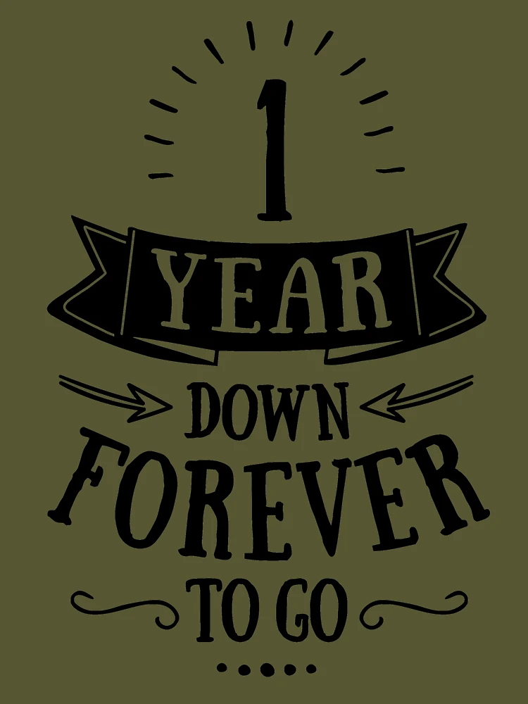 1 Year Down Forever To Go Anniversary Gift, T-Shirt For Couple -  Personalized Gifts: Family, Sports, Occasions, Trending