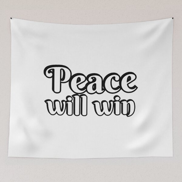 Item preview, Peace will win - International Day of Peace - blue and yellow designed and sold by Inspirationmotivation.