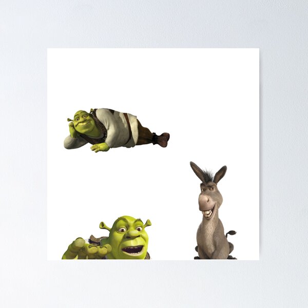 Staring Donkey from shrek Poster for Sale by Shrewd Mood