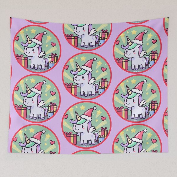 Item preview, Christmas Unicorn Cartoon designed and sold by PickledjoArt.