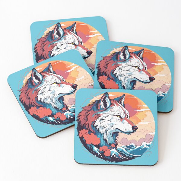 Item preview, Japanese wolf from the sea in old anime style designed and sold by WallyPink.