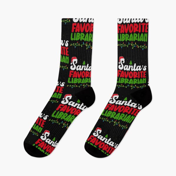 Item preview, Santa's Favorite Librarian designed and sold by ArtMeetsPizza.