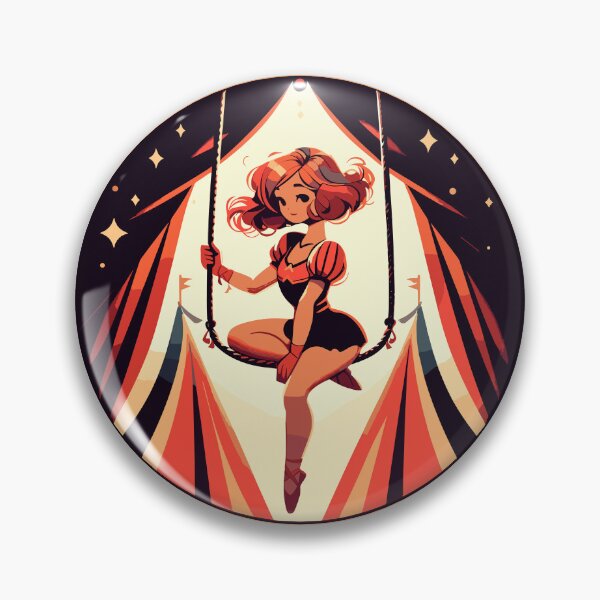 Item preview, Circus girl on flying trapeze retro designed and sold by TomFrontierArt.