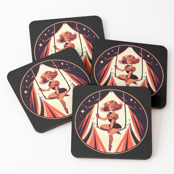 Item preview, Circus girl on flying trapeze retro designed and sold by TomFrontierArt.