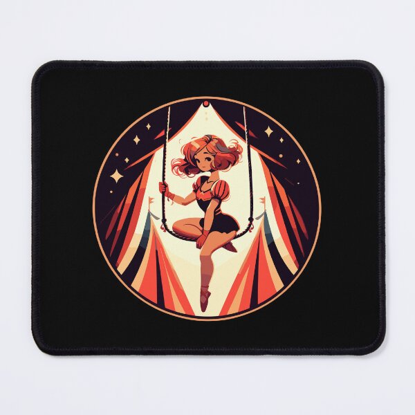 Item preview, Circus girl on flying trapeze retro designed and sold by TomFrontierArt.