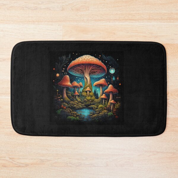Item preview, Fantasy psychedelic whimsical magic mushroom forest fungi designed and sold by OliveAndSnow.
