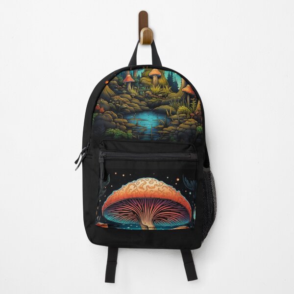 Item preview, Fantasy psychedelic whimsical magic mushroom forest fungi designed and sold by OliveAndSnow.