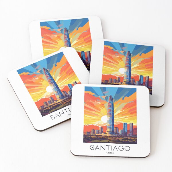 Item preview, A Pop Art Travel Print of Santiago - Chile  designed and sold by StudioRedKoala.