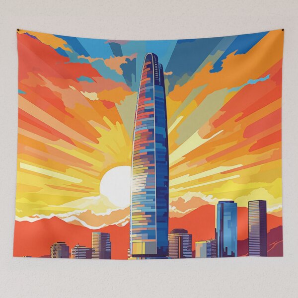 Item preview, A Pop Art Travel Print of Santiago - Chile  designed and sold by StudioRedKoala.