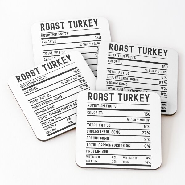 Item preview, Roast Turkey Nutrition Facts designed and sold by Beezi Graphix.