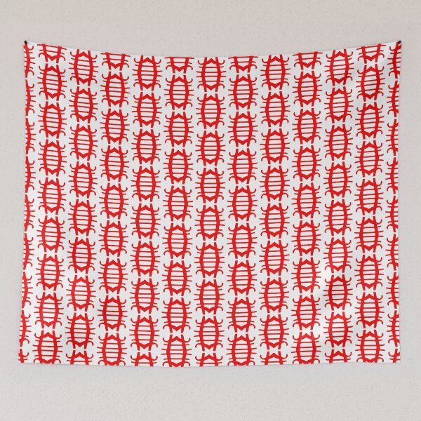 Item preview, BEETLE PATTERN. RED ON WHITE. designed and sold by 5hertz.