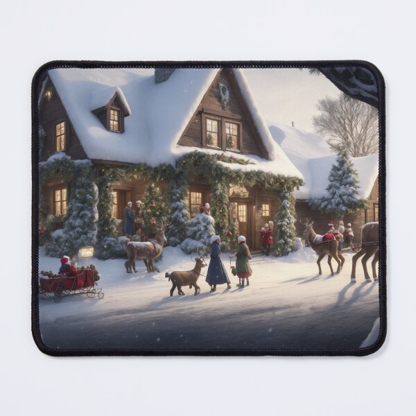 Item preview, Christmas happy town Art print  designed and sold by Carlos Gudino.