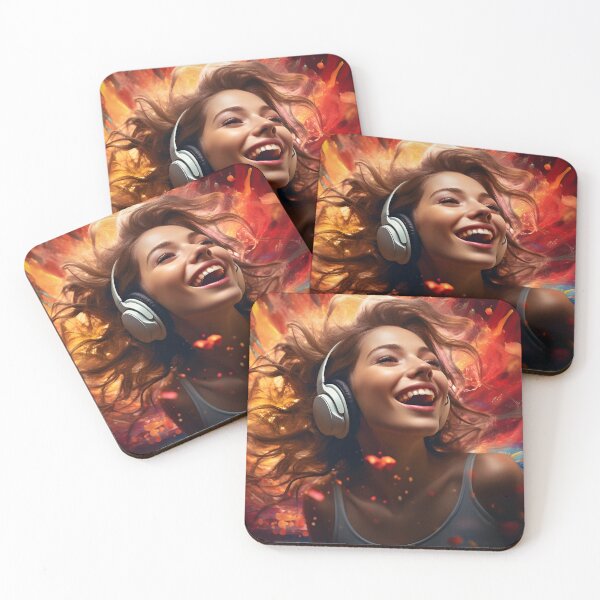 Item preview, Girl Laughing to the Swirling Rhythms of Music designed and sold by soulofalion.