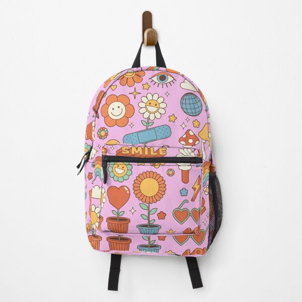 Item preview, smiley flowers groovy daisies rainbow retro designed and sold by SHOPAHD.
