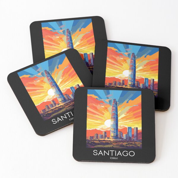 Item preview, A Pop Art Travel Print of Santiago - Chile  designed and sold by StudioRedKoala.