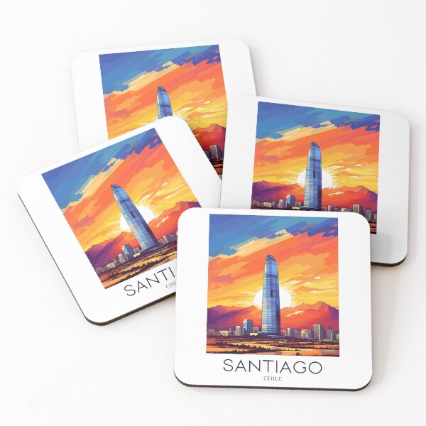 Item preview, A Pop Art Travel Print of Santiago - Chile  designed and sold by StudioRedKoala.
