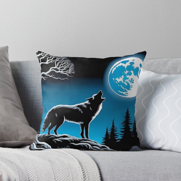 Item preview, Wolf Howling at Blue Moon designed and sold by AuroraSpringer.