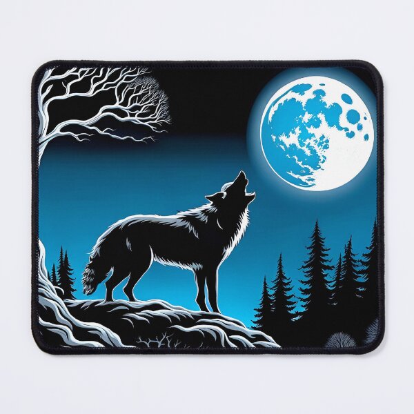 Item preview, Wolf Howling at Blue Moon designed and sold by AuroraSpringer.