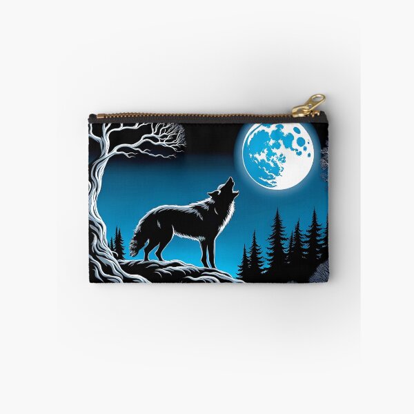 Aperçu de l'œuvre Loup hurlant à la Lune Bleue créée et vendue par AuroraSpringer.