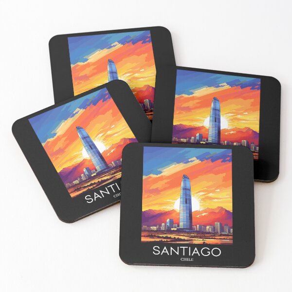 Item preview, A Pop Art Travel Print of Santiago - Chile  designed and sold by StudioRedKoala.