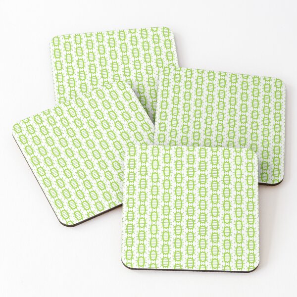 Item preview, BEETLE PATTERN. GREEN ON WHITE. designed and sold by 5hertz.