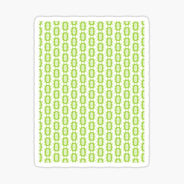 Vista previa del artículo con la obra «PATRÓN DE ESCARABAJO. VERDE SOBRE BLANCO.», diseñado y vendido por 5hertz.