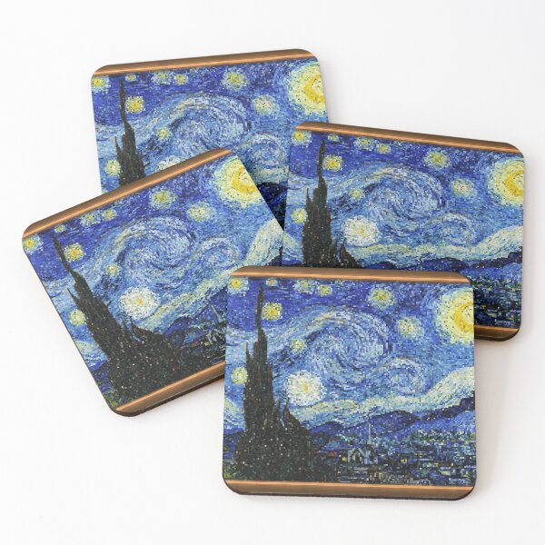 Item preview, 8 Bit Starry Night Van Gogh Pixel Art Painting designed and sold by Gabe-and-Co.