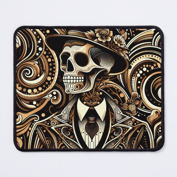 Item preview, Ornamental decorative skull portrait illustration designed and sold by 4Seasons.