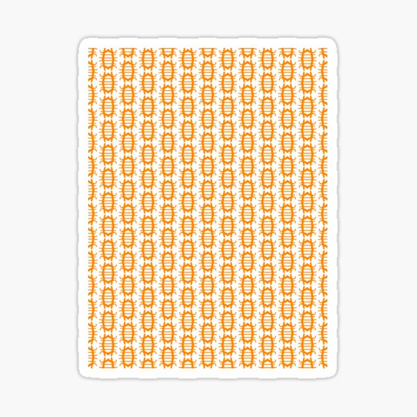 Vista previa del artículo con la obra «PATRÓN DE ESCARABAJO. NARANJA SOBRE BLANCO.», diseñado y vendido por 5hertz.