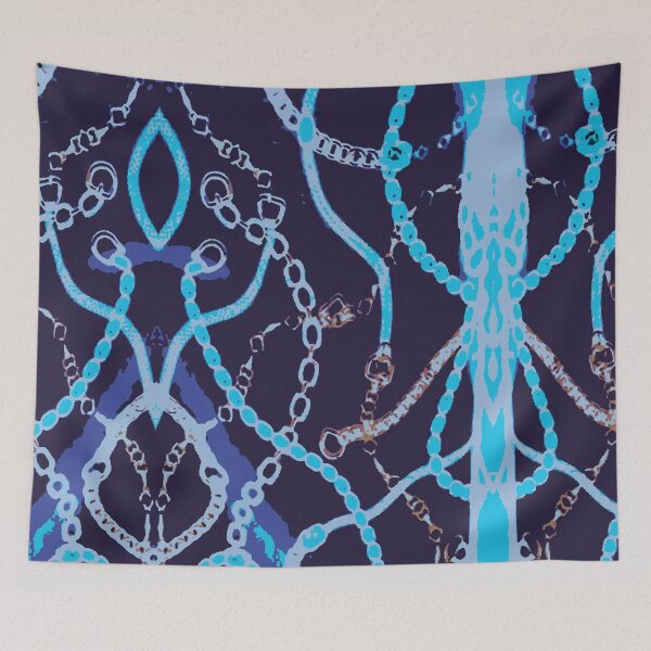 Item preview, Blue Tasse Chain Vector Background designed and sold by MyArt23.