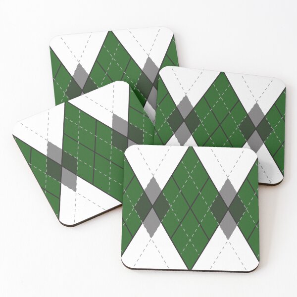 Item preview, Green and Silver Diamond print designed and sold by Laura-E-Creator.