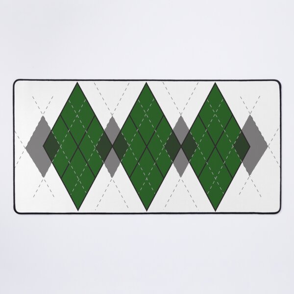 Item preview, Green and Silver Diamond print designed and sold by Laura-E-Creator.
