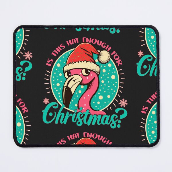 Item preview, flamingo christmas: Cute flamingo wearing a santa hat' designed and sold by The Knick Knack Nook.