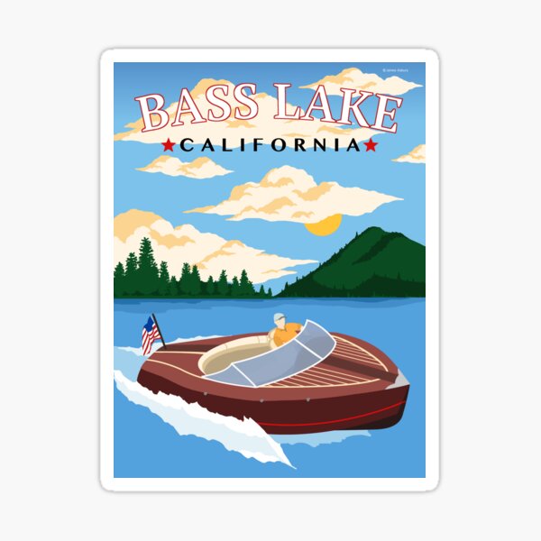 Bass Lake Boat Ride Sticker
