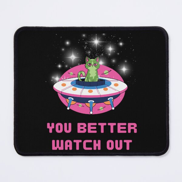 Item preview, Alien Christmas, Alien Cat on Spacecraft designed and sold by Mariana Piana.