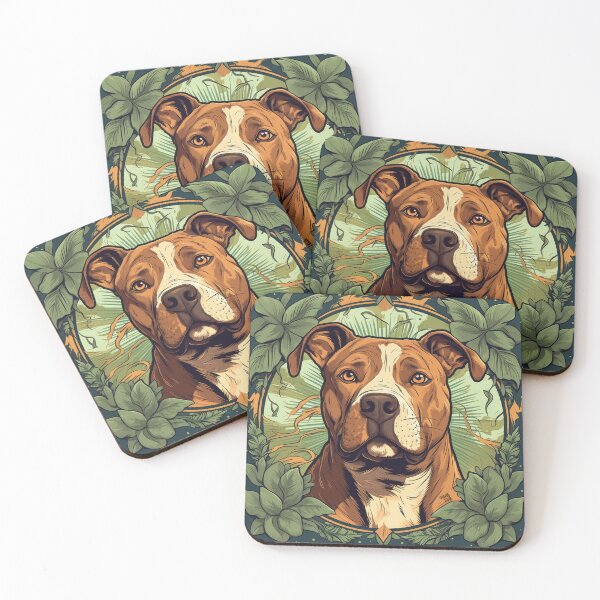 Item preview, cute pitbull dog in retro style designed and sold by WallyPink.