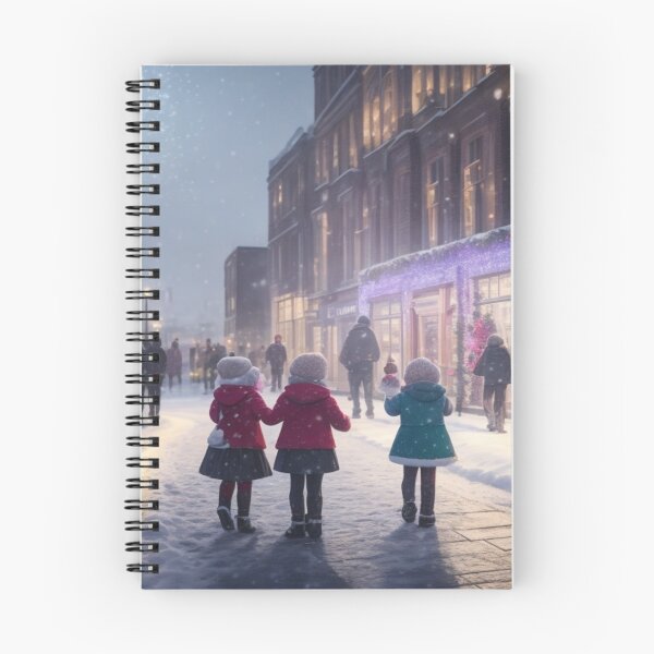 Item preview, Christmas child in the city Art print designed and sold by Carlos Gudino.