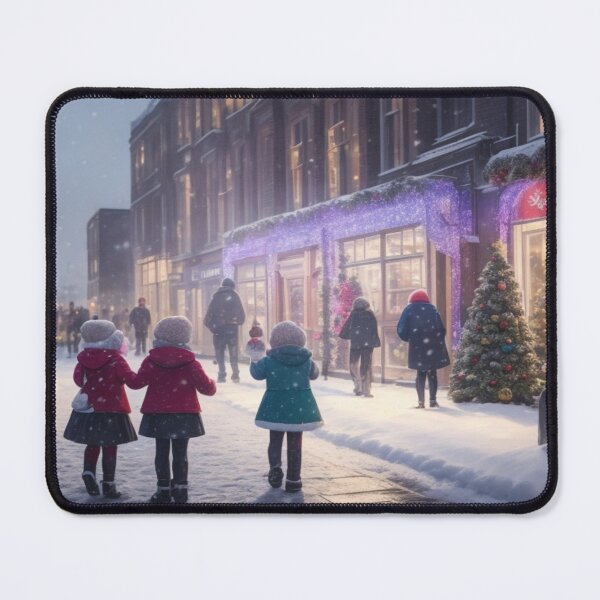 Artikelvorschau, Weihnachtskind in der Stadt Kunstdruck entworfen und verkauft von Carlos Gudino.