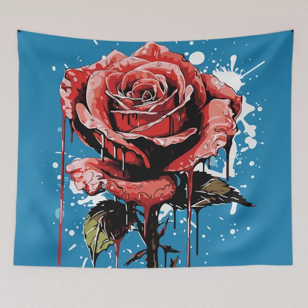 Item preview, Rose Rapture: A Concrete Poetry of Petals in Abstract Splatter designed and sold by TrendyArtInk.