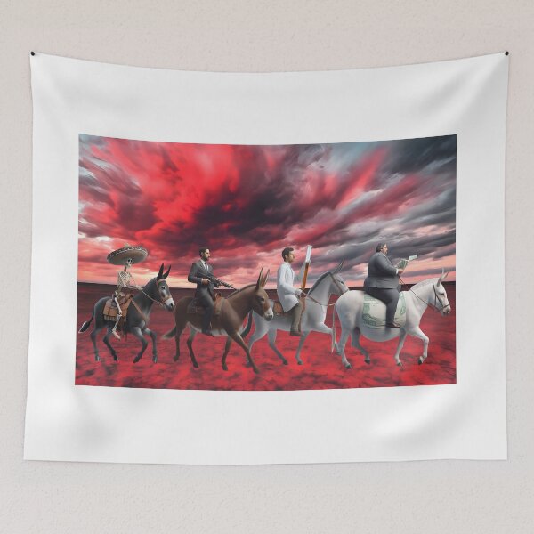 Item preview, Four donkeymen of the apocalypse designed and sold by aiARToftheWORLD.