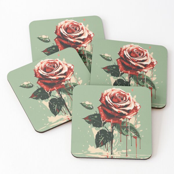 Item preview, Rose Rapture: A Concrete Poetry of Petals in Abstract Splatter designed and sold by TrendyArtInk.
