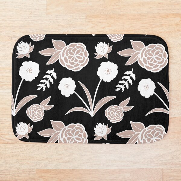 Item preview, Black and Blush Pink Floral Pattern designed and sold by makell-creates.