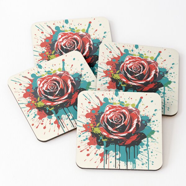 Item preview, Rose Rapture: A Concrete Poetry of Petals in Abstract Splatter designed and sold by TrendyArtInk.