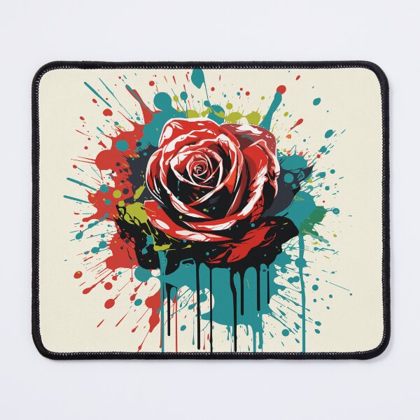 Item preview, Rose Rapture: A Concrete Poetry of Petals in Abstract Splatter designed and sold by TrendyArtInk.