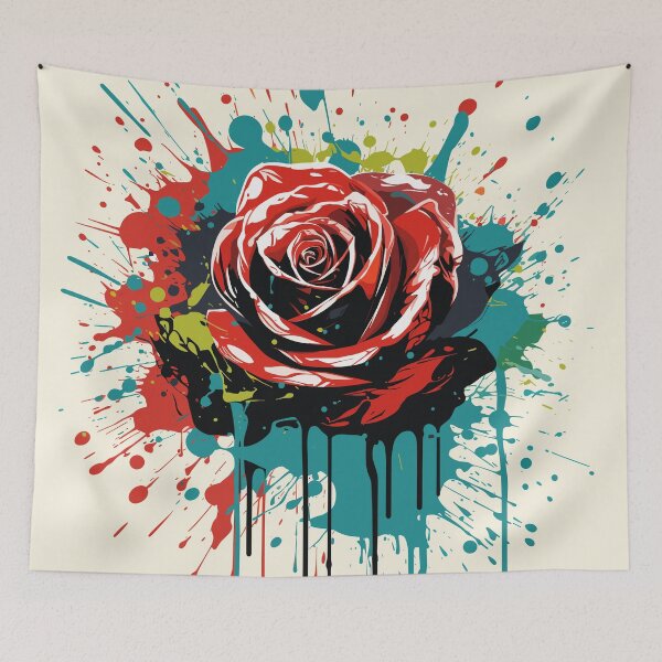 Item preview, Rose Rapture: A Concrete Poetry of Petals in Abstract Splatter designed and sold by TrendyArtInk.
