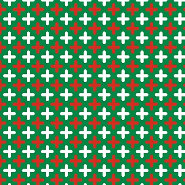 Artwork thumbnail, Christmas Style Plus Sign Pattern  by Patternliss