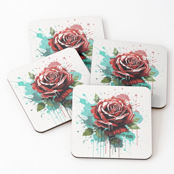 Item preview, Rose Rapture: A Concrete Poetry of Petals in Abstract Splatter designed and sold by TrendyArtInk.